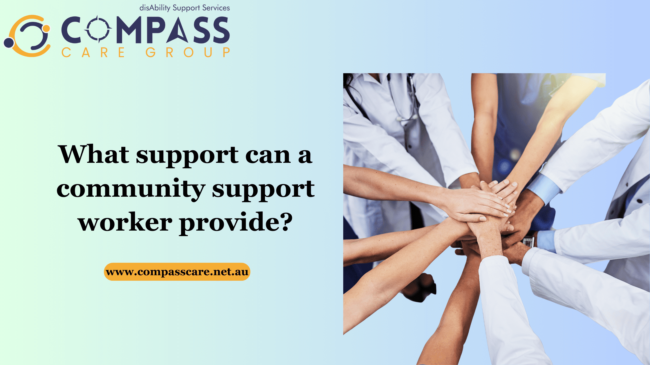What support can a community support worker provide?