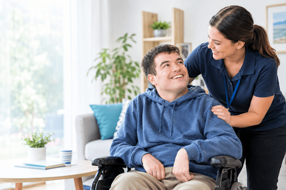 Caring Connection in a Bright Home